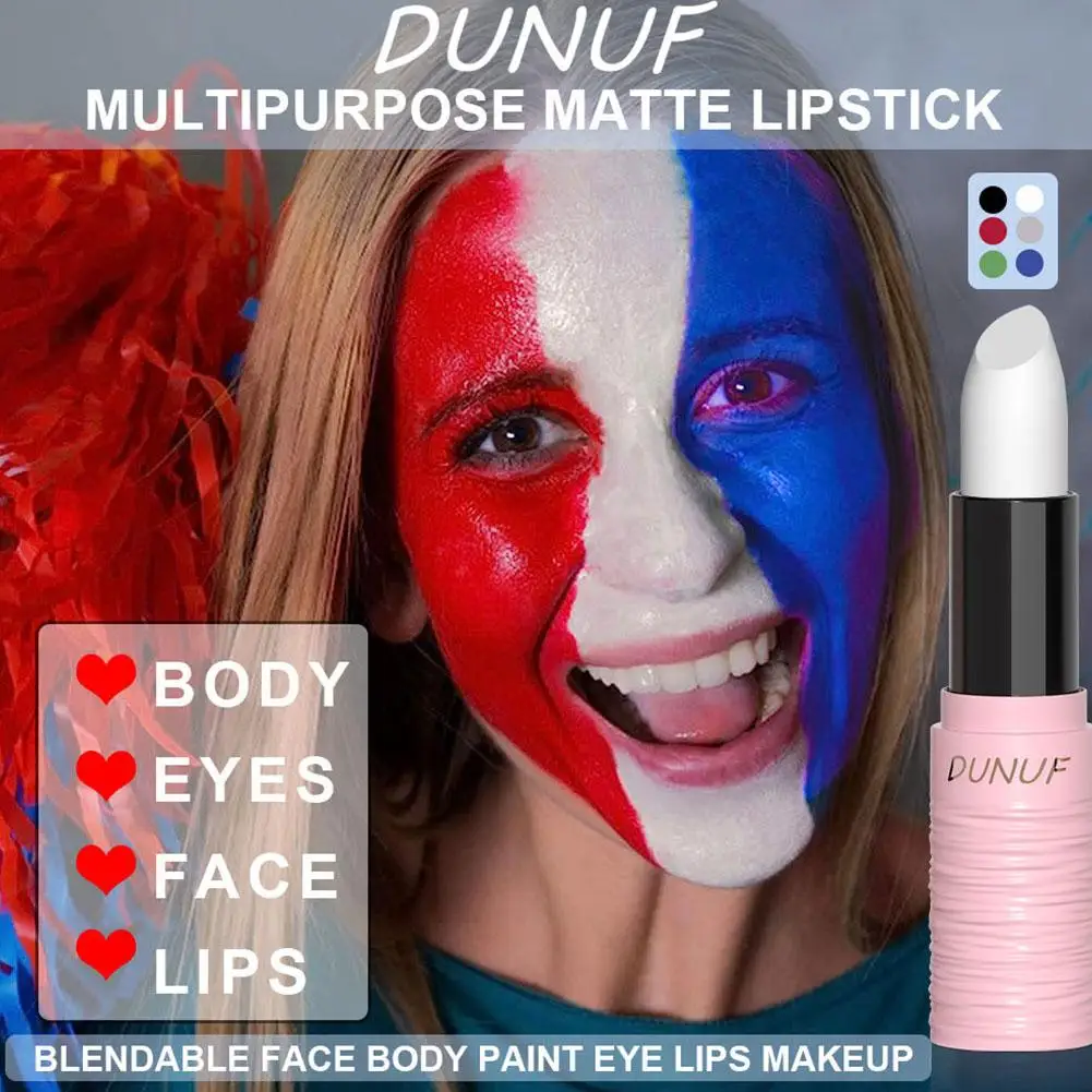 Face Body Paint Stick Matte Lipstick Pencil Lip Makeup Black Eye Face Body Paint Stick For Halloween Sports Face Paint Cost S6J7