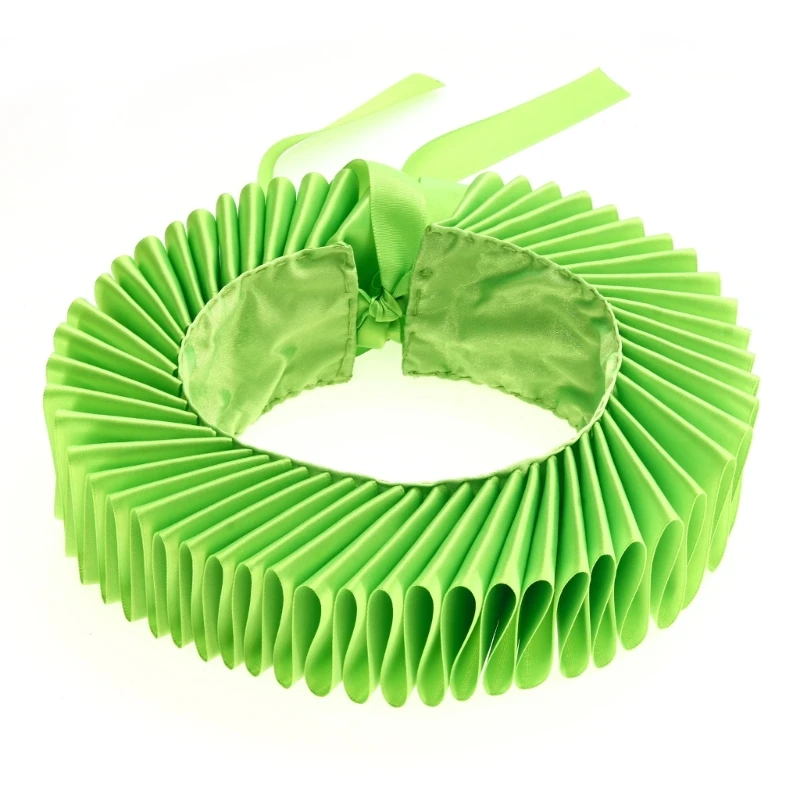 652f Renaissances Ruffled Collar Garfaça Colar com punhos pulso definido para mulheres