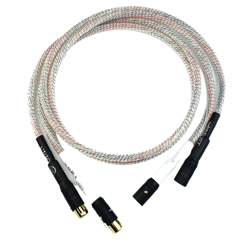 

HiFi XLR Balanced Cable Valhalla Silver Plated 9 Core 2XLR Male To Female Audio Line for Microphone Mixer Amplifier