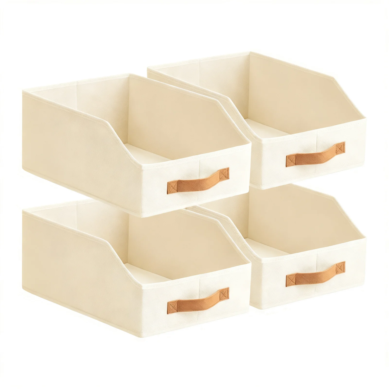 Handle Storage Basket Fabric Storage Bin Nonwoven Box Foldable Basket Closet