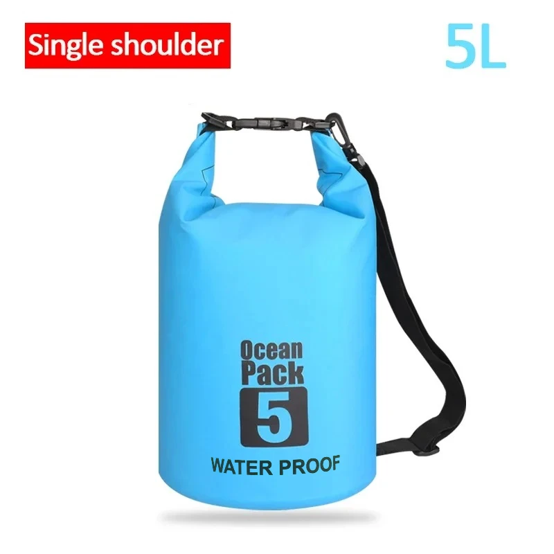 Droge PVC waterdichte tassen voor dames en heren, 2L/5L/10L/20L/30L, outdoor zwememmertassen, raftassen