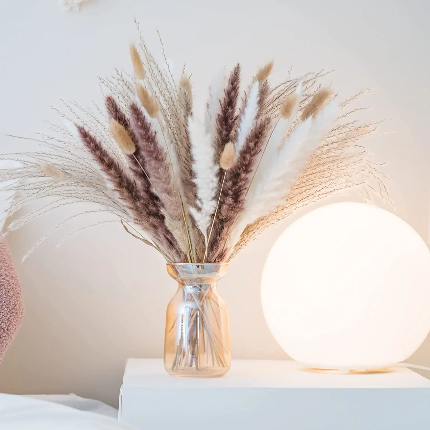 40 Stuks Natuurlijke Pluizige Pampas Gras Phragmites Konijn Staart Gras Boeket Boho Nordic Home Bruiloft Bloemstuk Decoratie