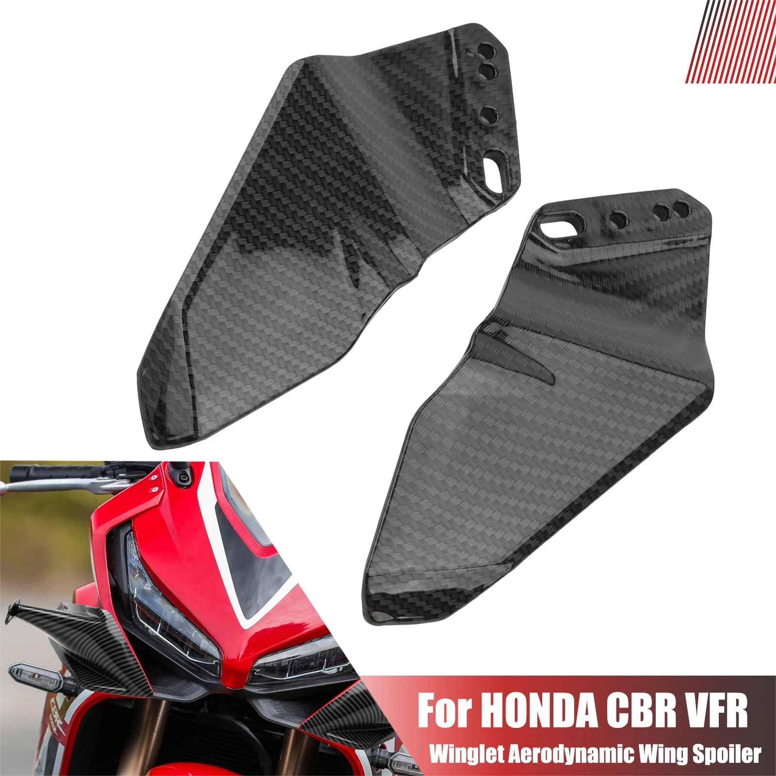 For HONDA CBR650R CBR600RR CBR1000RR CBR250R VFR 800 CBR 954 Motorcycle accessories Winglet Aerodynamic Wing Kit Spoiler