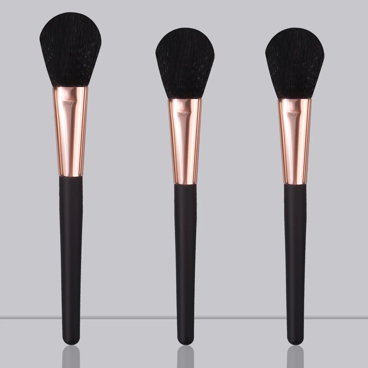 3PCS soft wooden-handled makeup brush, blush brush, powder brush, contact-up brush, multi-functional facial beauty tools