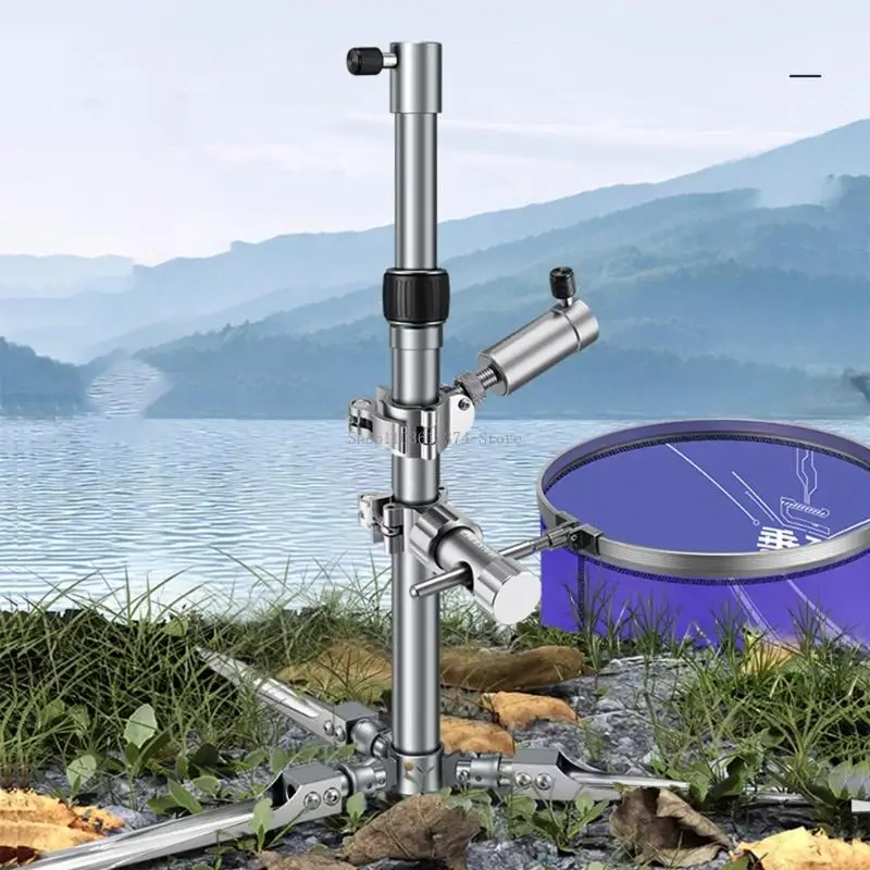 

Strong Light Fishing Brasket Highlighting Multiple Function Attract Tray Aluminum Frame Comfortable Support Collapse