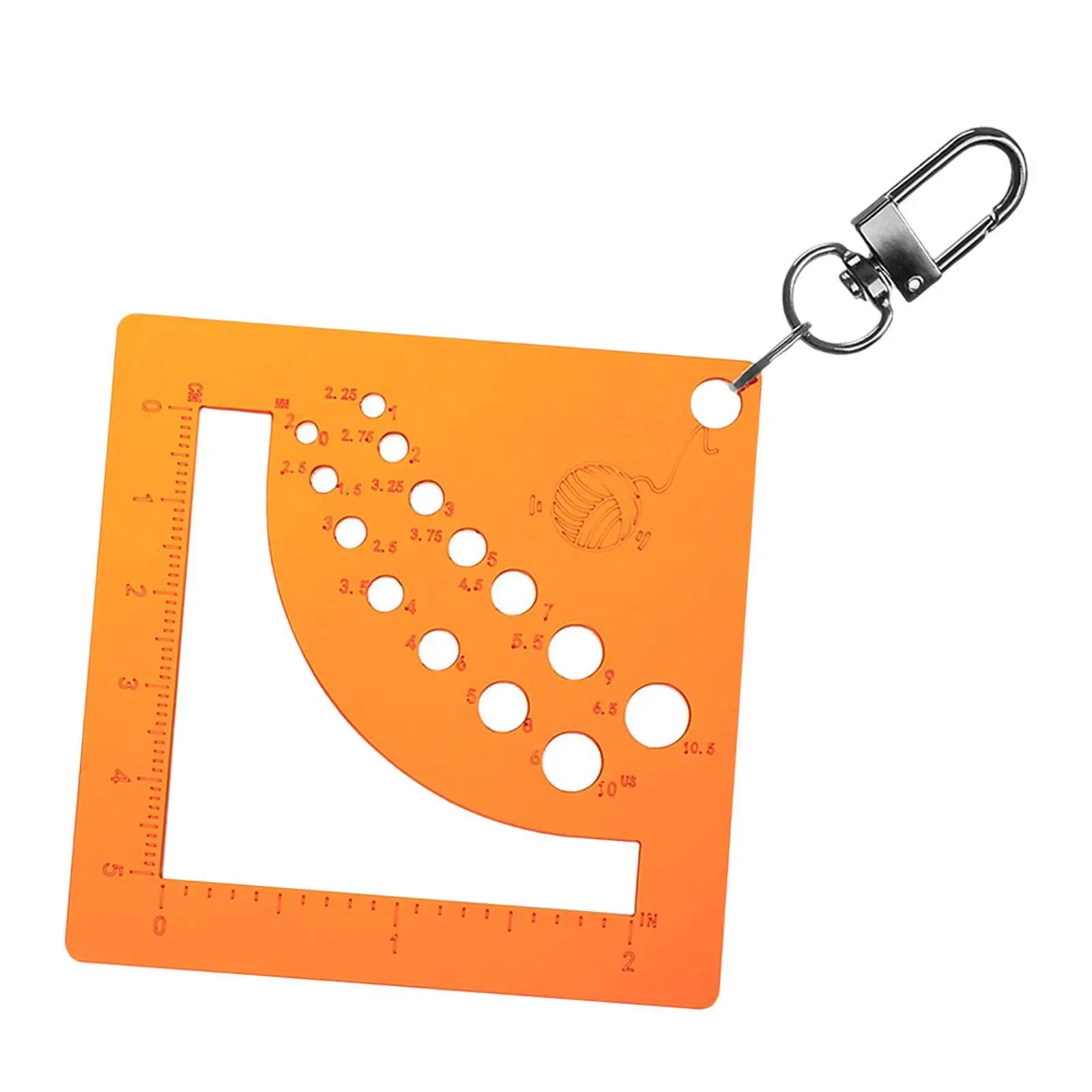 Acrylic Knitting Needle Gauge Ruler Square Sizer Tool for Crafting Measuring Accessories DIY Sweater Weave