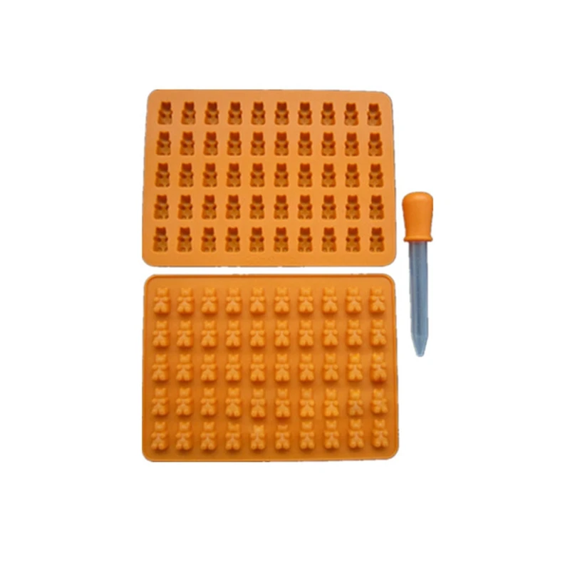 DIY Kitchen 3D Silicone Fudge 50 Hole Bear Chocolate Candy Mold And Ice Tray Decoration Baking Tool Cake Mold