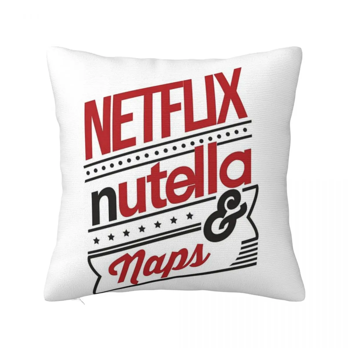 NETFLIX NUTELLA & NAPS Pillowcase Cushion Kawaii Large Size Throw Pillow Decorative Pillowcases Customizable