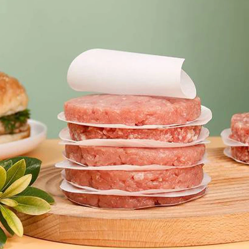 100pcs Round Baking Paper Wax Paper Sheets for Burger Press Non Stick Oil Proof Baking Paper Cake Baking Patty Separator Paper image 6