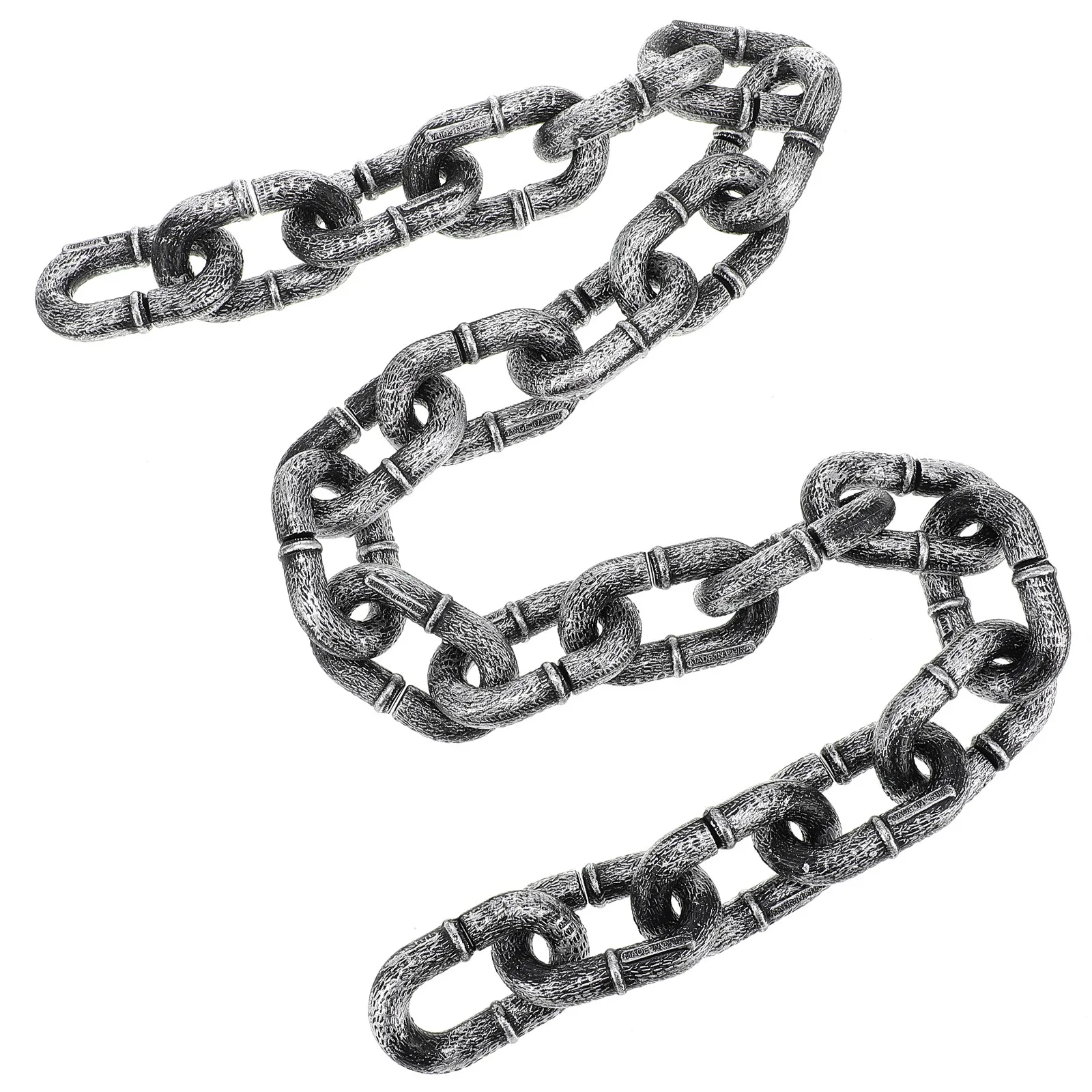 1M Large  Chain Halloween Simulation Chain Party Layout Decor Plastic Barrier Chain Performance Stage Props Costume Accessory
