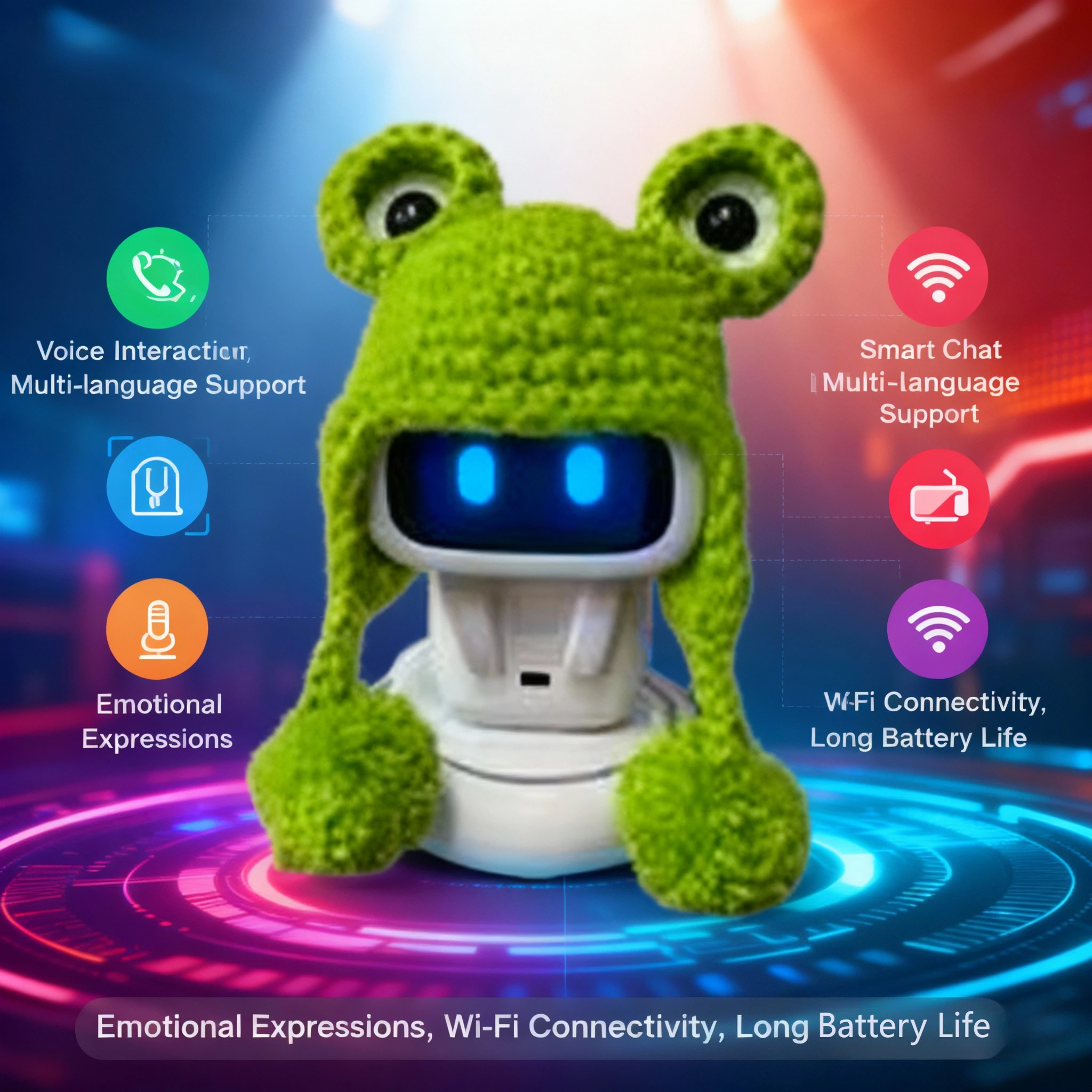 AIBI Ai Pocket Robot | AI Pet,Bluetooth Wifi Connect,Rotating Camera,GPT Voice Conversation,Small Robot,Holiday Gifts