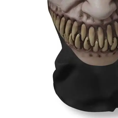 

3D Printed Halloween Ghost Face Full Face Mask Stretch Mesh Skull Headdress for Funny Party Horror Cosplay Props