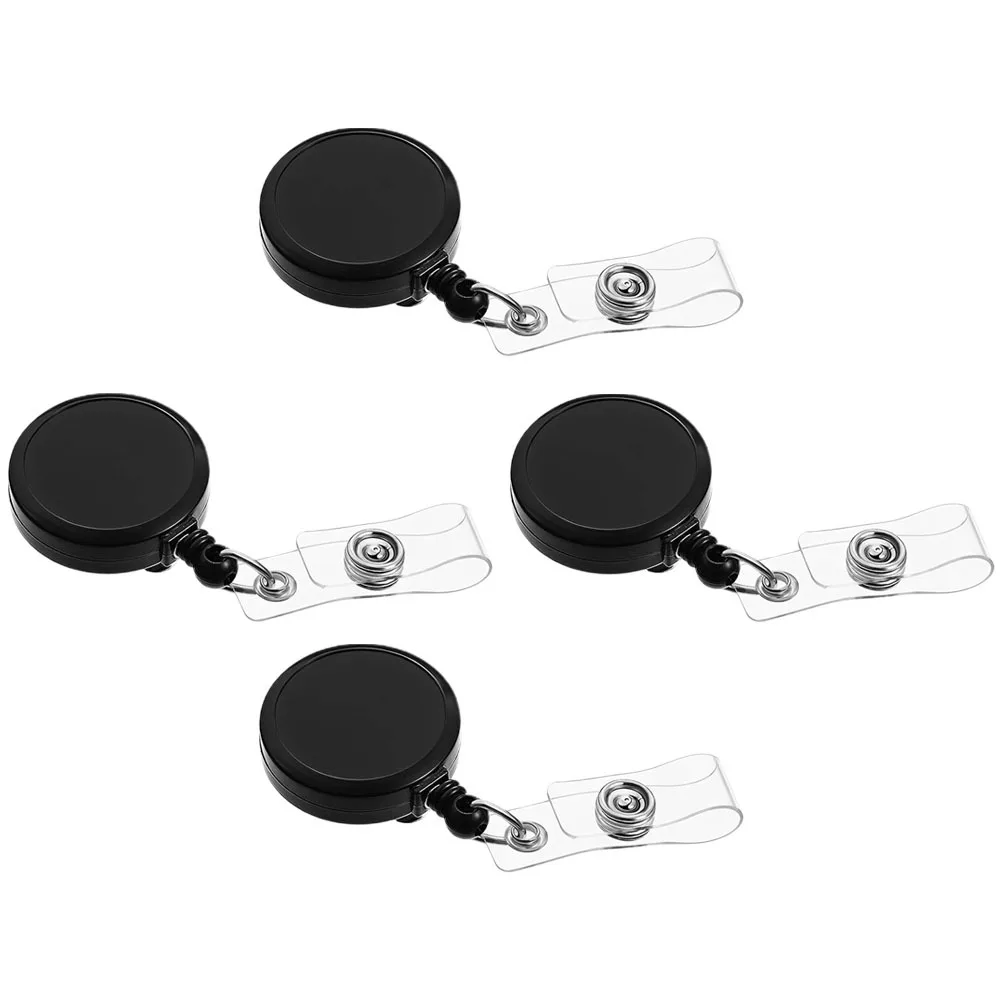 4Pcs Retractable Photo Key Card Badge Holders Blank Sublimation Id Name Tag Holders Office Work Nurse Teacher Student