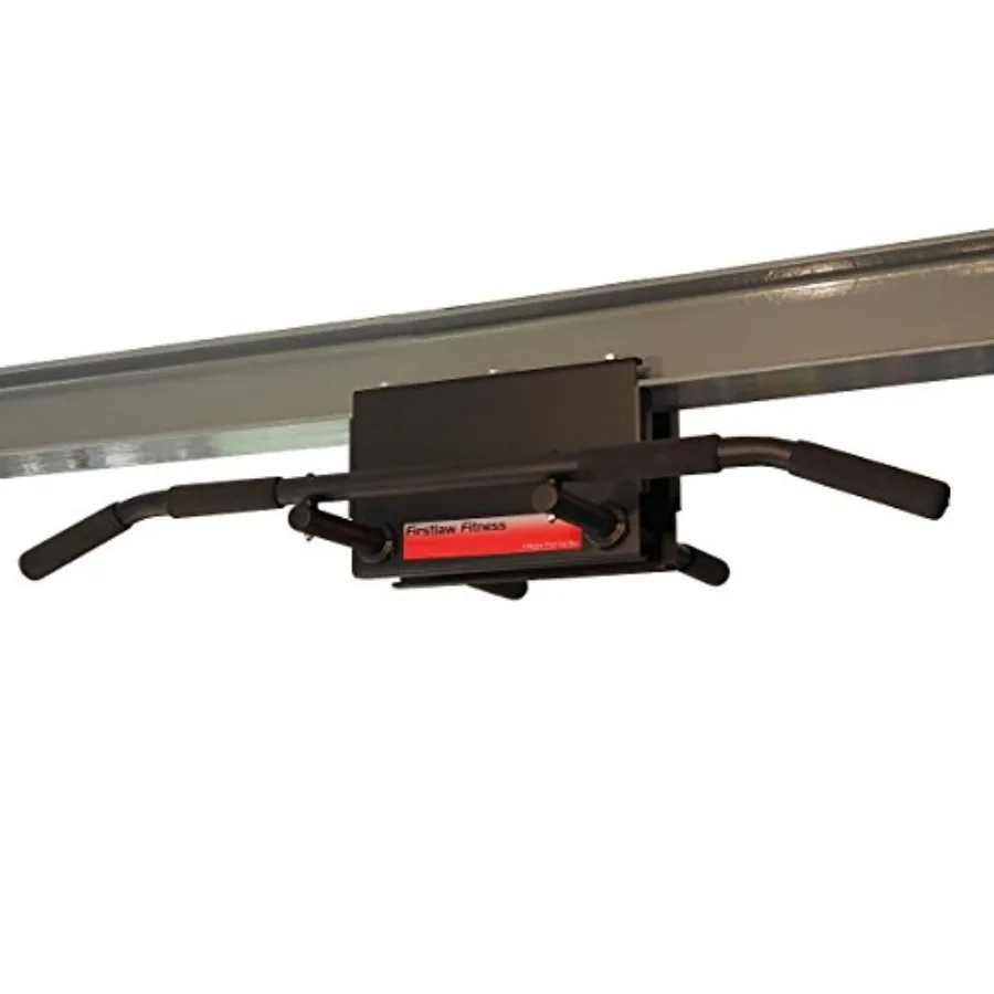 Barra de dominadas para gimnasio en casa, construcción de acero tipo I-beam, color rojo, límite de peso de 600 LBS, longitud extendida de 6 pulgadas con extremos curvados