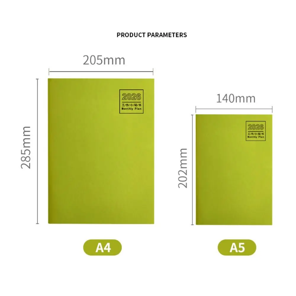 A4 A5 2026 Schedules Notebook Work Efficiency 24 Sheets Agenda Planner Life Check-in Learning Plan 2026 Calendar Planner School