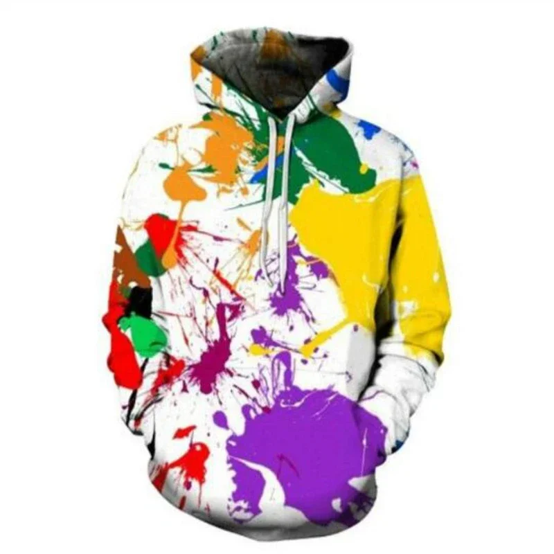 Colourful Graffiti 3D Print Hoodies Men Women Casual Oversized Hoodie Pullovers Hooded Sweatshirts Tracksuit Coats Kids Clothing