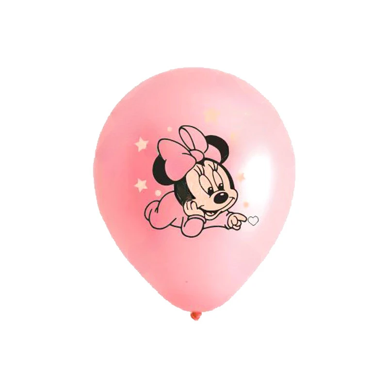 Q version Minnie themed children\'s balloon party decoration and decoration Mickey Mouse Minnie latex balloon set baby shower