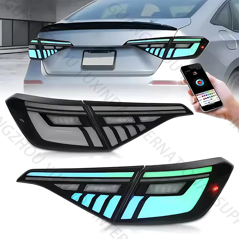 الضوء الخلفي LED لهوندا سيفيك 11th Gen 11 Generation 2021-2024 RGB نوع مع مجموعة مصابيح خلفية للسيارة للرسوم المتحركة الديناميكية 21-24