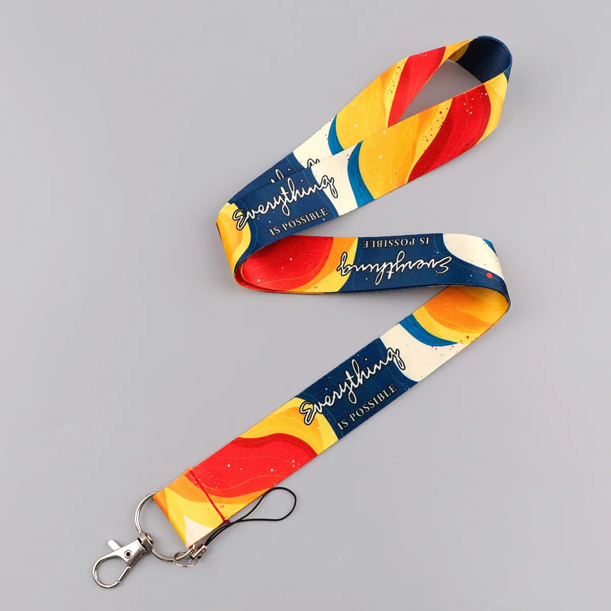 Quote Stickers Lanyard Neck Strap Keychain Snow Mountain Card Cover Badge Holder Mobile Phone Hang Rope Keyring Accessories Gift