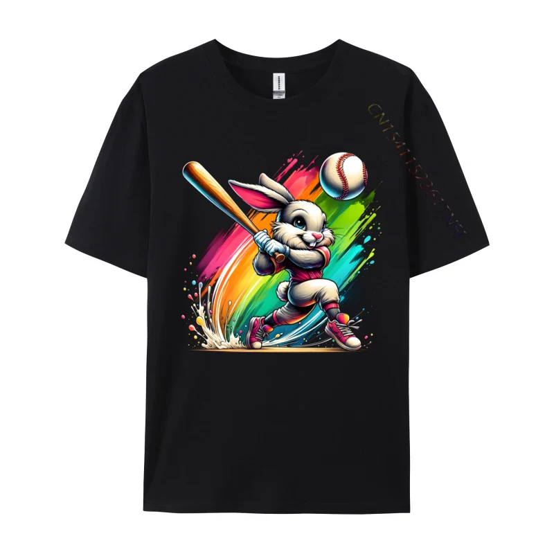 

Easter Bunny Baseball Funny Easter Prevalent Boy Men Tshirt Europe Custom Tops & Tees Cotton Printed On Luxury Designer T-Shirts