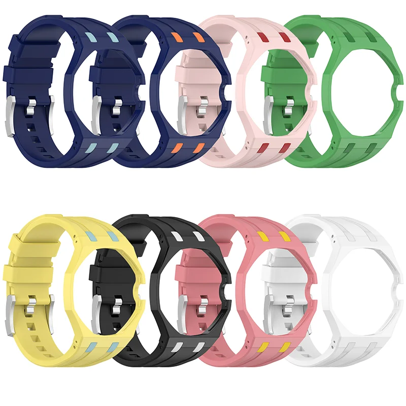 PC Case+Silicone Strap for Swatch X AP Royal Pop Pocket Watch Changer to Wristwatch Integrated