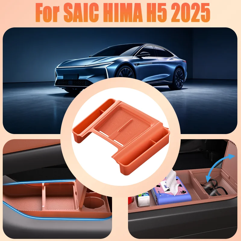 For ZEEKR 7X 2026 Center Console Full Silicone Storage Pad, Drop-in Anti-Scratch Organizer Mat car accessories