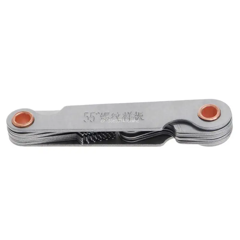 Dropship 2 Pcs Stainless Steel Metric Screw 60+55 Degree Thread Measuring Gauge image 2