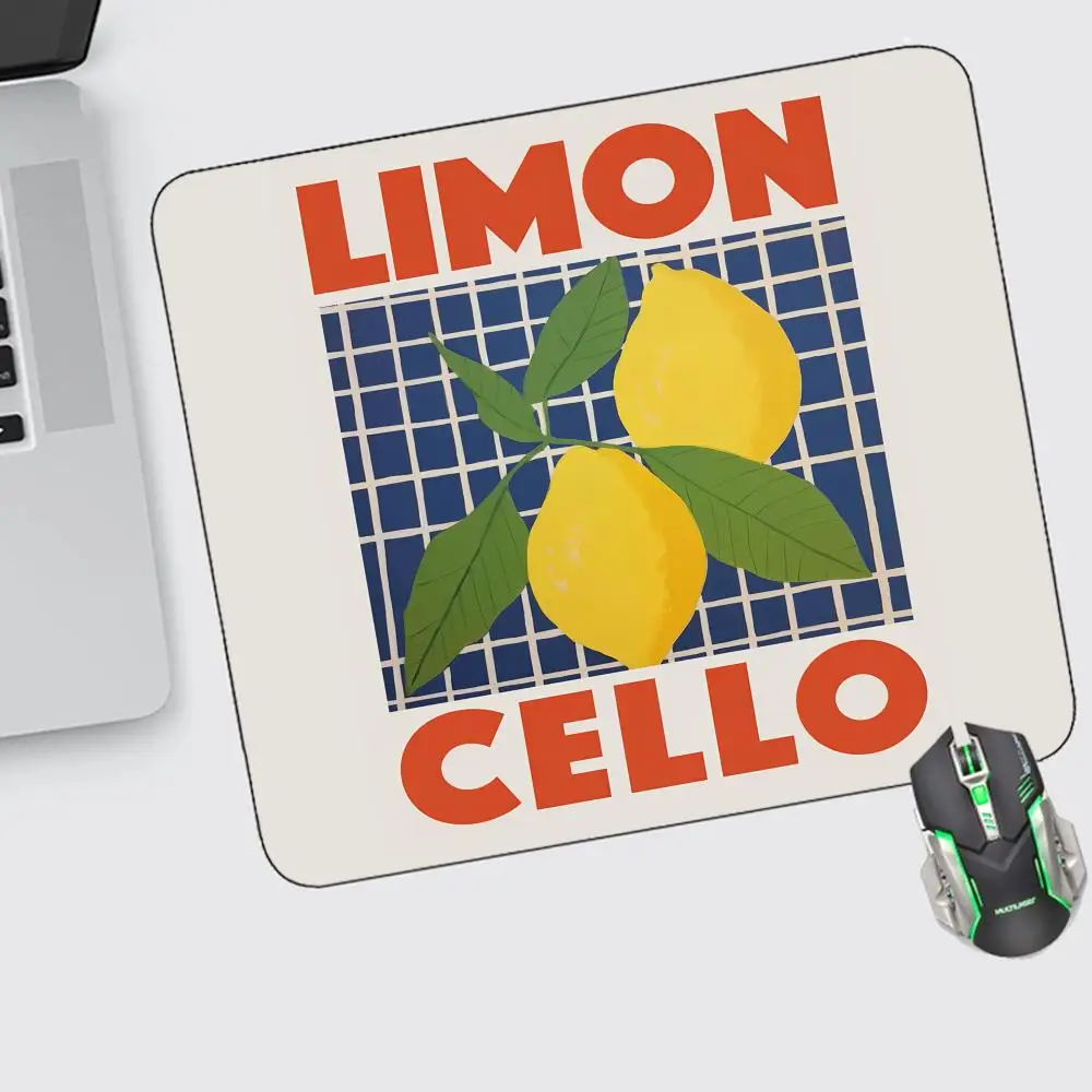

Limoncello Cocktail Mouse Pad Small Gaming Accessories Keyboard Computer Offices Desk Mat Pc Gamer Non-slip Rubber Mousepad