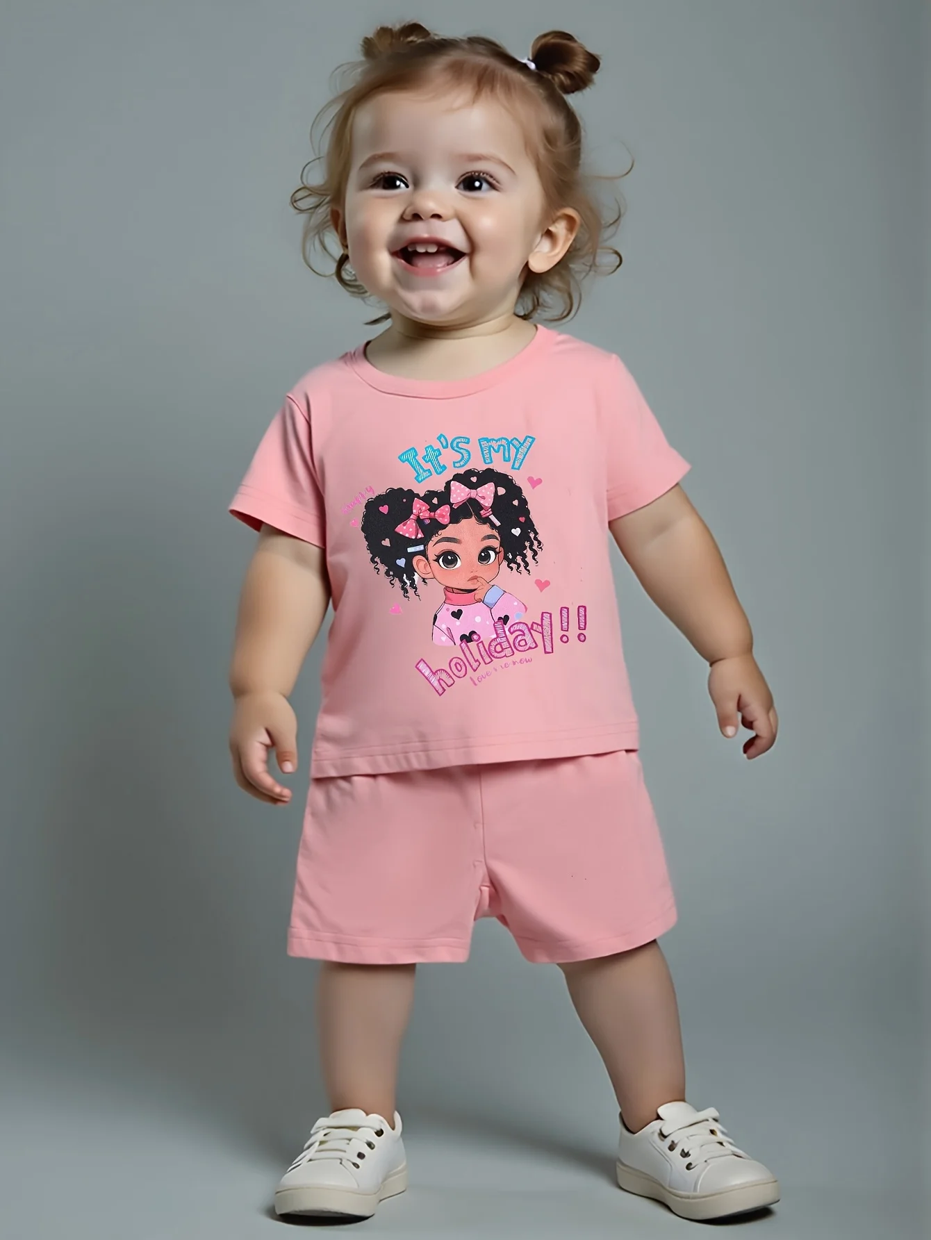 Cute 0-3yrs old Toddler Baby Girl Braided Girl Summer T-shirt Shorts Clothes sets