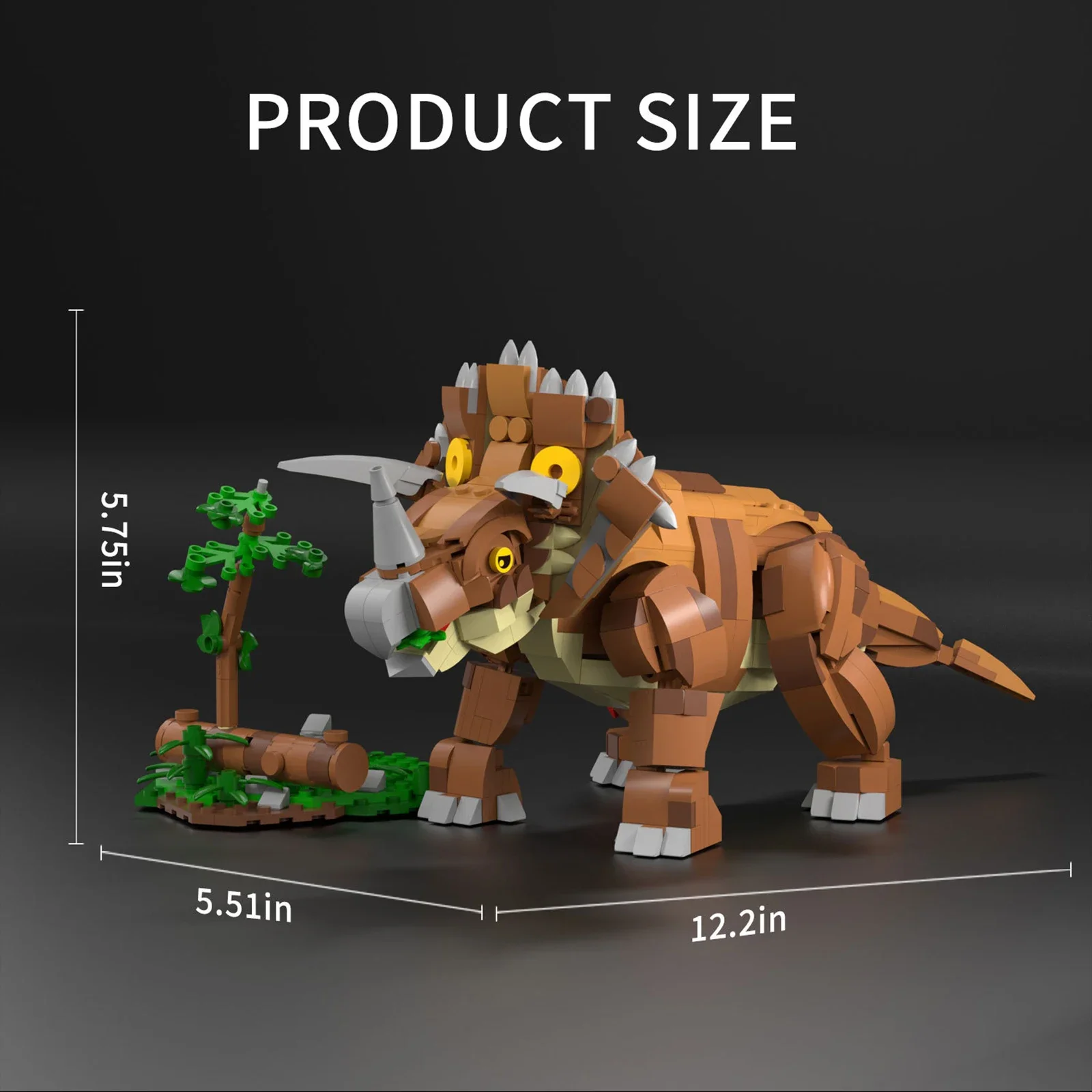 

729 шт. трицератопс динозавр строительные блоки 8805 модель кирпичи DIY игрушка стебель образовательный подарок