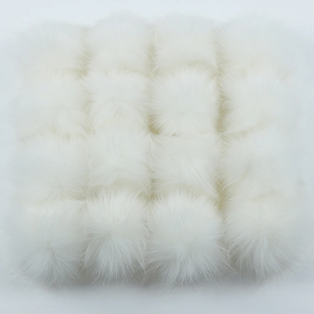

16 Pcs Pompom Combination of Wool Balls Hats Colorful Puff for Crochet