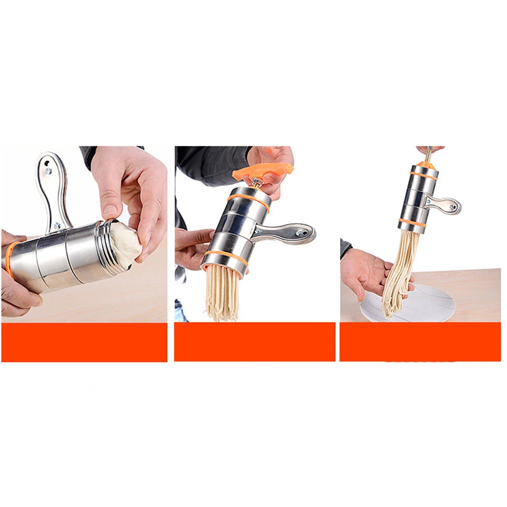 

Manual Noodle Press Machine Stainless Steel Portable Noodle Maker Juicer For Home Kitchen Use Dough Roller Healthy