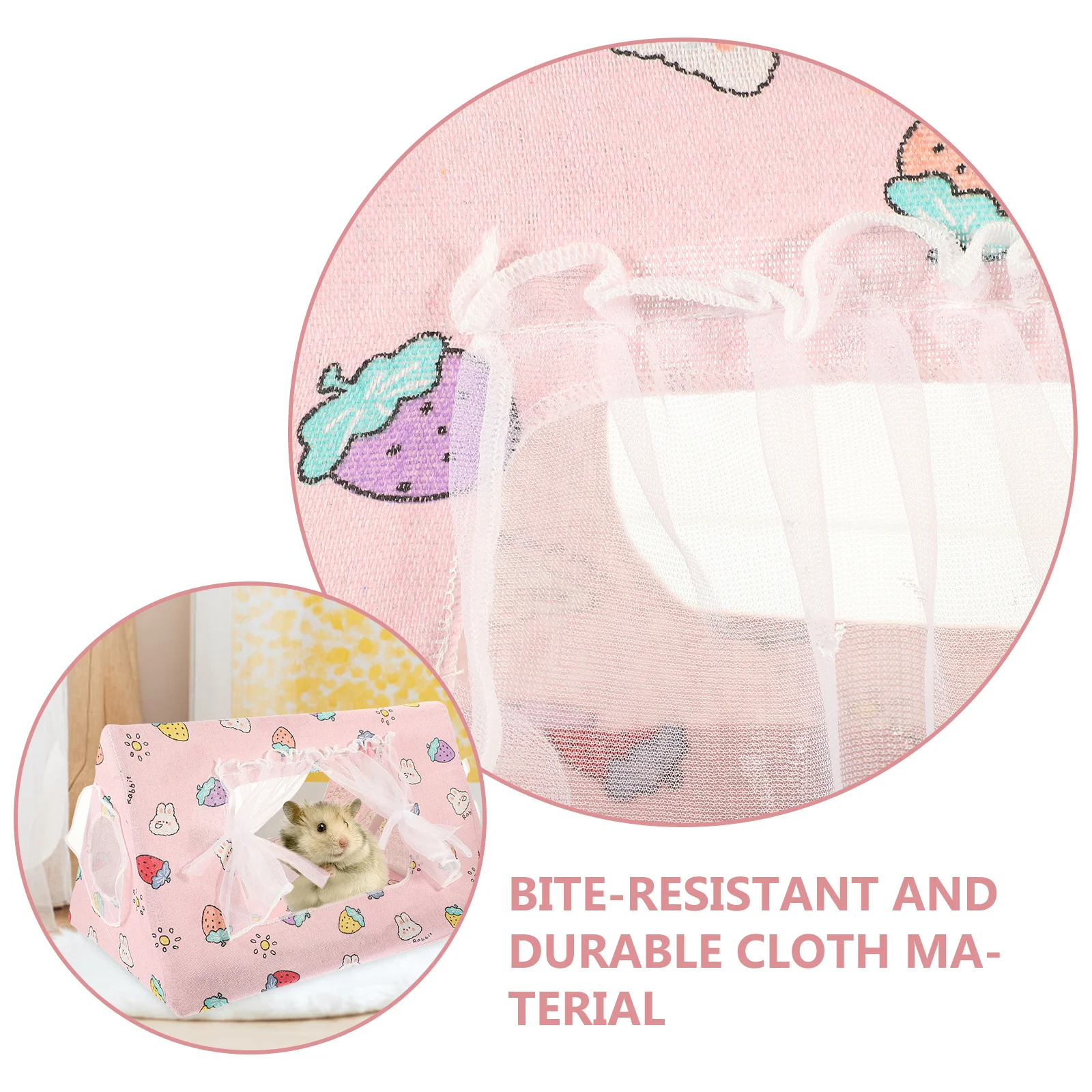 

Rabbit Hideout Decorative Small Animal Tent Safe Comfortable Resting Space for Hamster Rat Cage Supplies Year Round Use