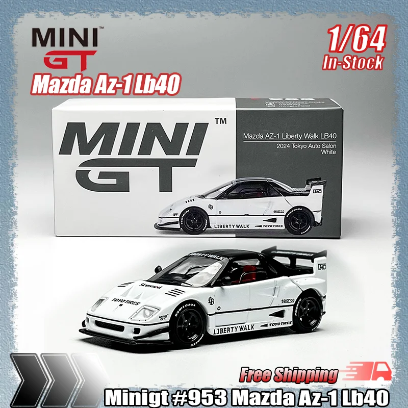 

Новый в наличии Minigt 1:64 # 953 Mazda Az-1 Lb40, миниатюрная литая модель автомобиля из сплава, индивидуальная коллекционная детская игрушка, подарочный орнамент