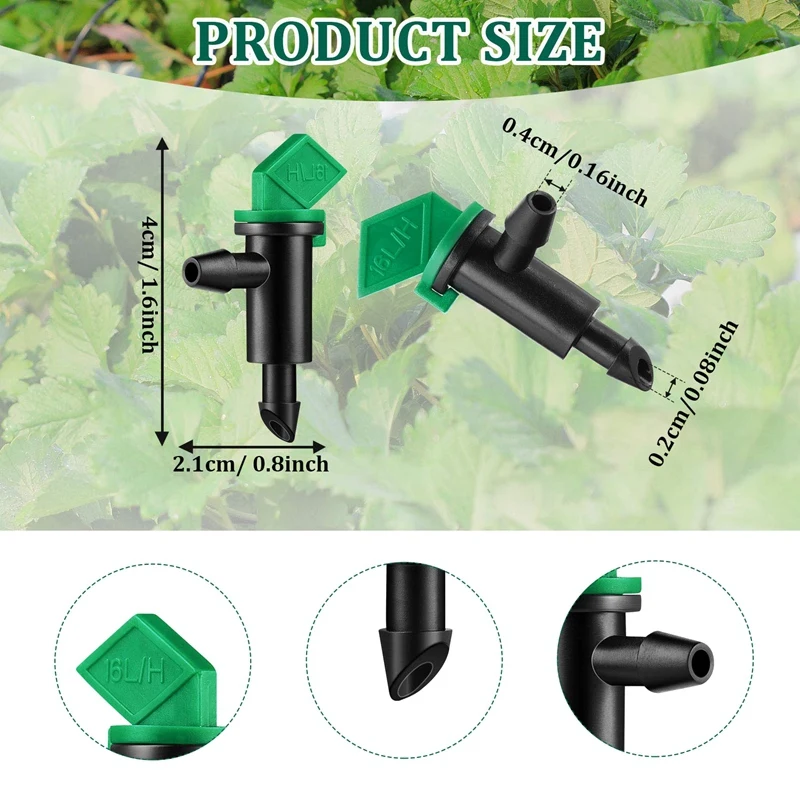 60 Pieces 4GPH Removable Drip Sprinkler Irrigation Drip Emitter Garden Flag Irrigation Dripper, For Trees And Shrubs