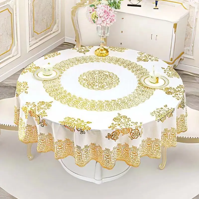 2025 New Round tablecloth, waterproof, oil-proof, anti-scald, wash-free