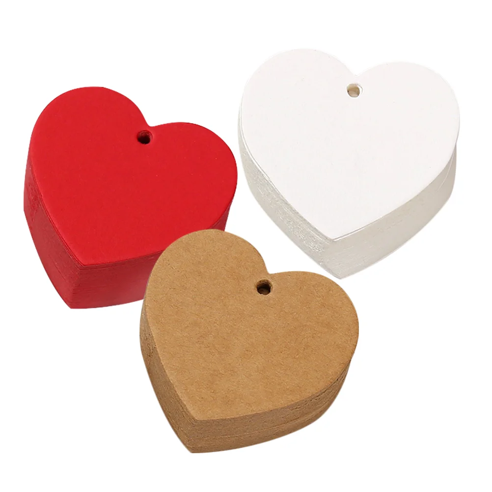 

300 Pcs Heart-shaped Love Tag Gift Cards Paper Multi-function Wrapping Tags Packing