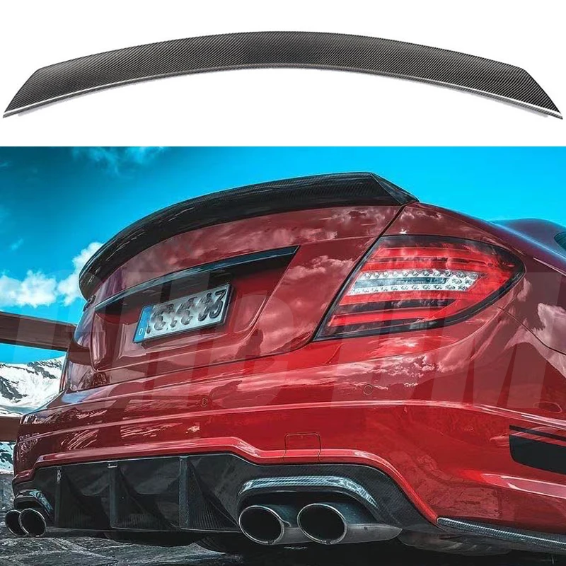 

For Mercedes Benz W204 C204 C63 AMG C200 C250 C300 2Door/4Door 2008-2014 C Class Carbon Fiber Rear Trunk Boot Spoiler Wing Lip