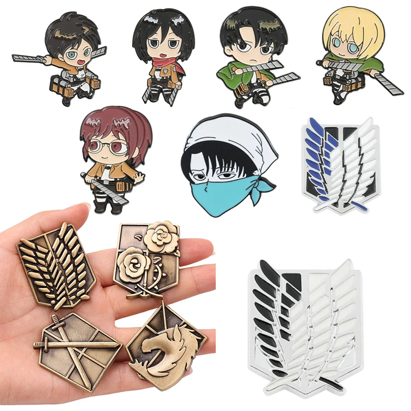 

Attack on Titan Eren Jaeger Enamel Pins Anime Character Brooch Jacket Lapel Badge Jewelry Clothing Accessories Metal Brooches