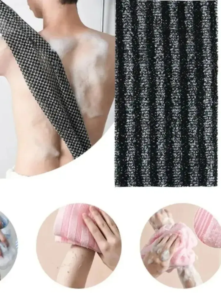 Brosse de bain exfoliante en Nylon, épurateur de douche pour dos et corps, éponge de douche douce, accessoires de salle de bain