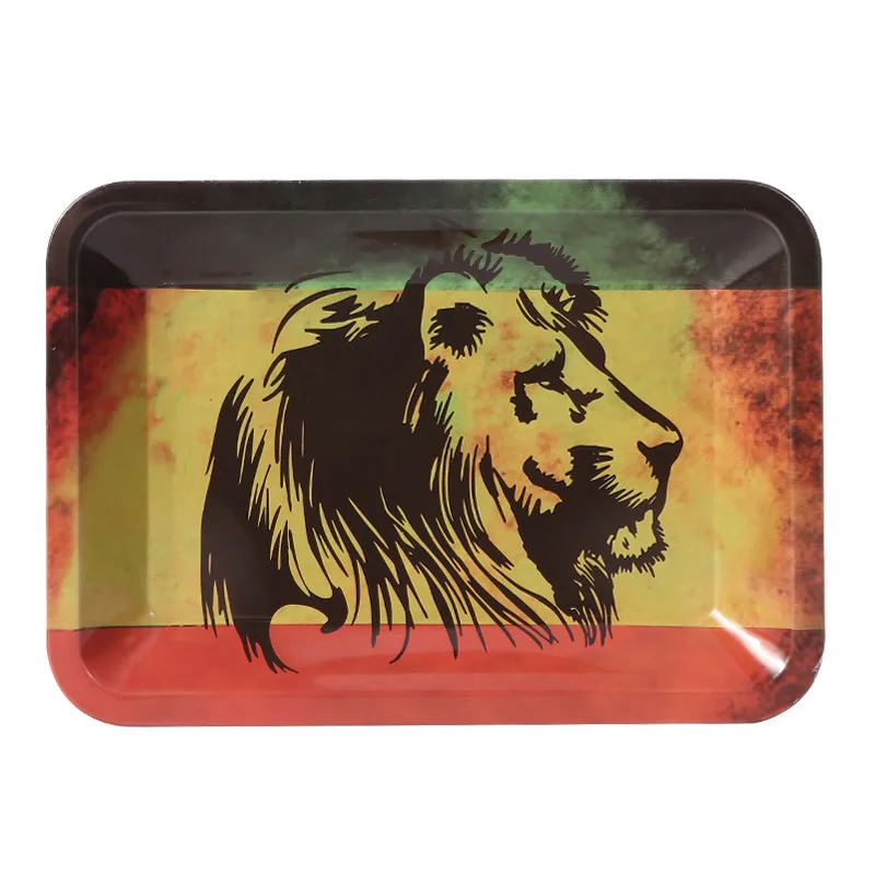 18*12.5cm Metal Tobacco Rolling Tray Cigarette Smoking Accessories Dish Tin Storage Plate Small Roller Container