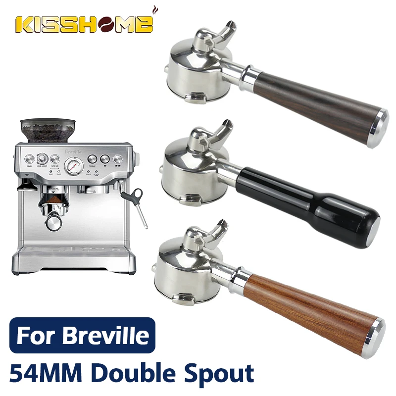 54mm Coffee Portafilter Double Spout Breville Sage 870 878 879 Barista Express Machines Bork Espresso Accessories Barista Tools
