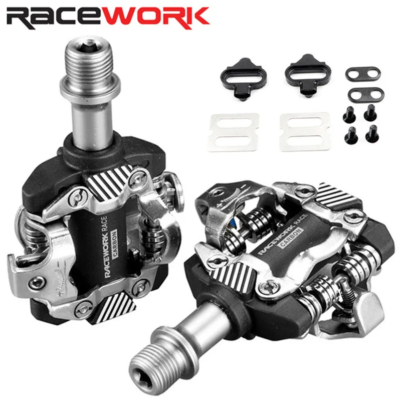 

RACEWORK MTB Pedal Self-Locking SPD Pedals Mountain Bike Cleats Bearing Footrest Bicycele Parts