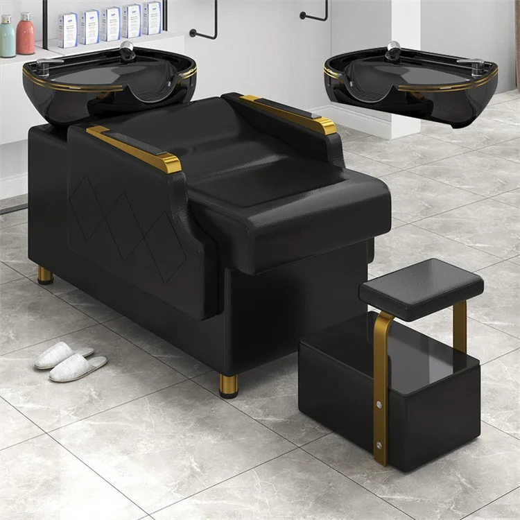 Salon Furniture Lay Down Hair Washing Chair Hair Spa Hairdressing Shampoo Chair Bed With Basin