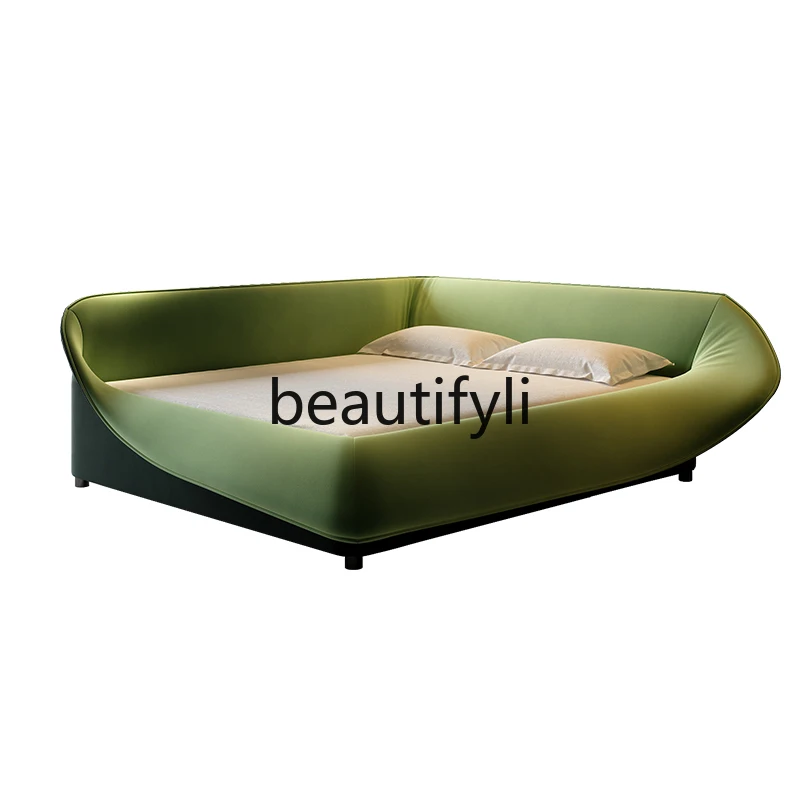 

Creative bird's nest modern simple double parent-child bed does not interfere with each other fabric bed