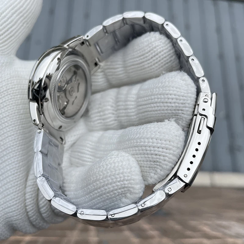 STEELFLIER Men Diver Watch 40mm GMT Automatic Mechanical Wristwatch 20Bar Waterproof Sapphire Mirror NH34