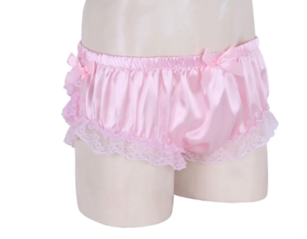 Hot Selling Pink Yarn Triangular Shorts in France, Sexy Multi-color Customized Sissy Adult Baby Adult Little Girl Cross Dressing