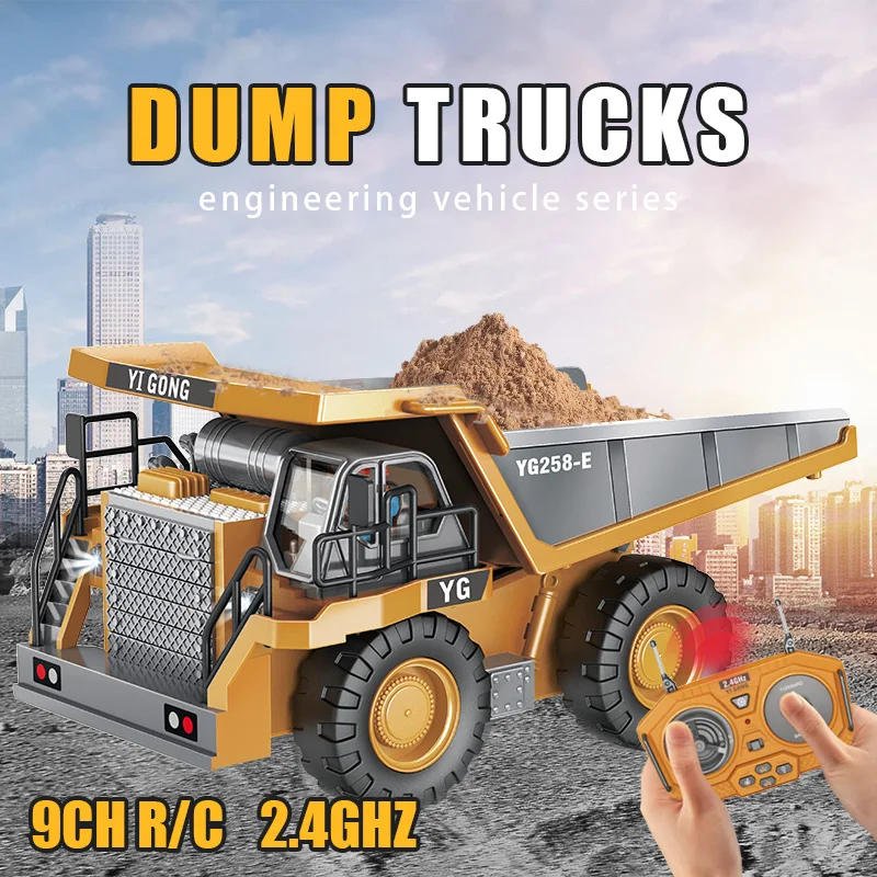 RC Car Children Toys Remote Control Car Toys For Boys Radio Control Excavator Dump Truck Bulldozer Electric car Kids Toys Gift