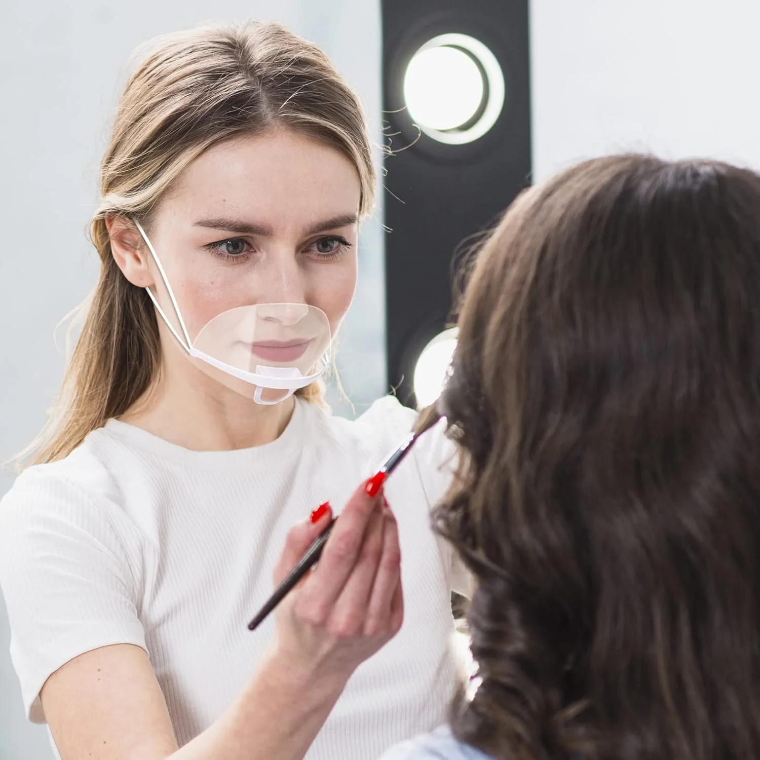 5/10/20Pcs Wiederverwendbare Transparente Anti-fog-Maske Schild Abdeckung Restaurant Schule Kunststoff Anti-speichel mund Schild Schönheit Tattoo – Detail 11