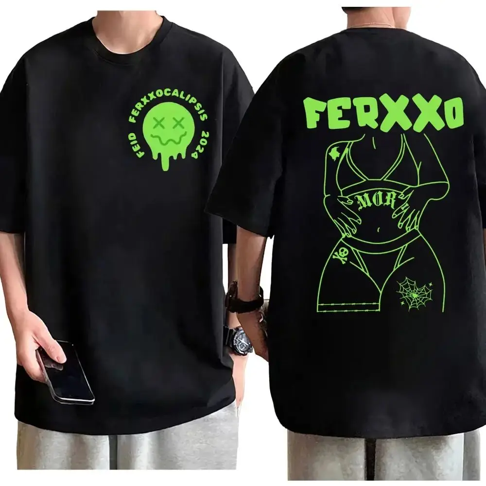 2024 Rapper Feid Ferxxocalipsis Tour Graphic T Shirts Harajuku Hip Hop Short Sleeve T-shirts Unisex Fashion Y2k Oversized Tees